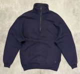 80'S LL Bean by RUSSELL ATHLETIC ハーフジップ スウェットシャツ ネイビー USA製 (VINTAGE)