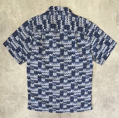 画像4: 00'S LL Bean コットン 半袖 オープンカラーシャツ 総柄 (VINTAGE)