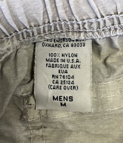 画像2: 90'S GRAMICCI 旧ロゴ ベルト付き ナイロンパンツ ベージュ USA製 (VINTAGE)