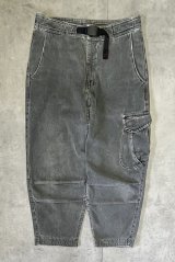 90'S GRAMICCI 旧ロゴ ベルト付き デニム 七分丈 カーゴパンツ グレー USA製 (VINTAGE)