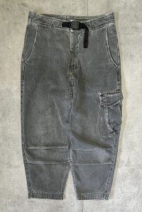 90'S GRAMICCI 旧ロゴ ベルト付き デニム 七分丈 カーゴパンツ グレー USA製 (VINTAGE)