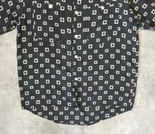 他の写真2: AVANTI シルク100% 半袖 シャツ チャコール/ホワイト 総柄 (VINTAGE)