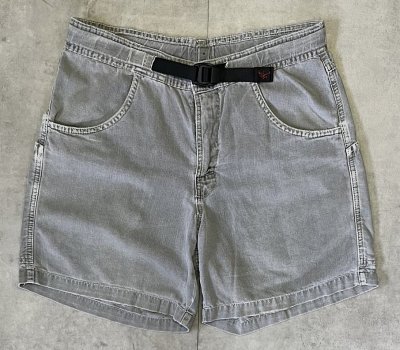 画像1: 80'S GRAMICCI 旧ロゴ ベルト付き ショーツ グレー USA製 (VINTAGE)