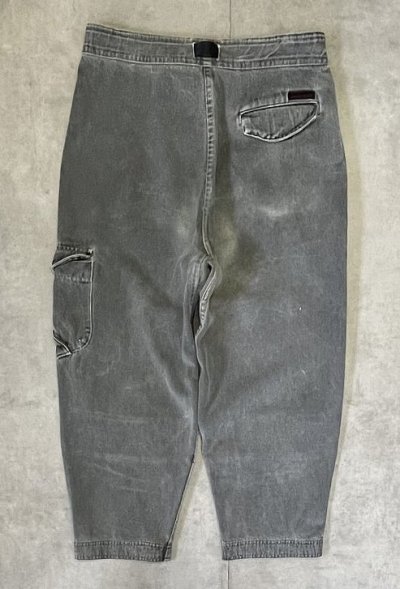 画像4: 90'S GRAMICCI 旧ロゴ ベルト付き デニム 七分丈 カーゴパンツ グレー USA製 (VINTAGE)