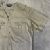 画像3: 90'S RALPH LAUREN ノーカラー Vネック 半袖 サファリシャツ ベージュ (VINTAGE) (3)
