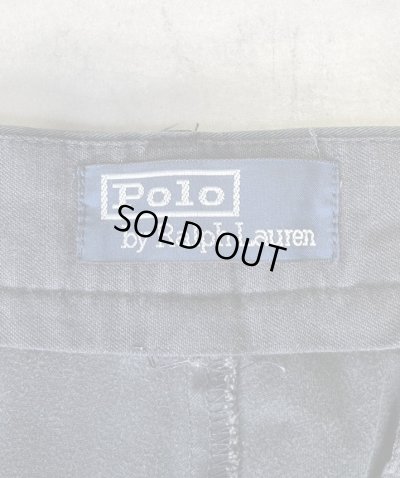 画像2: 90'S RALPH LAUREN ワンプリーツ チノパンツ ブラック W36L31 (VINTAGE)