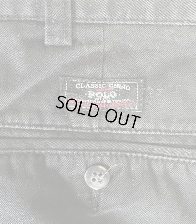 画像4: 90'S RALPH LAUREN "ANDREW PANT" ツープリーツ チノパンツ ブラック W35L30 (VINTAGE)