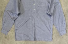 他の写真2: 90'S RALPH LAUREN "CLARENCE SPORT" 刷毛目ポプリン 長袖 プルオーバーボックスシャツ ブルー (VINTAGE)