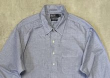 他の写真1: 90'S RALPH LAUREN "CLARENCE SPORT" 刷毛目ポプリン 長袖 プルオーバーボックスシャツ ブルー (VINTAGE)