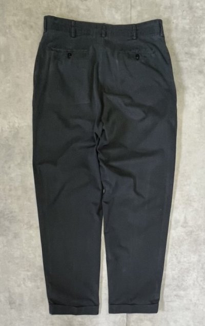 画像3: 90'S RALPH LAUREN ワンプリーツ チノパンツ ブラック W36L31 (VINTAGE)