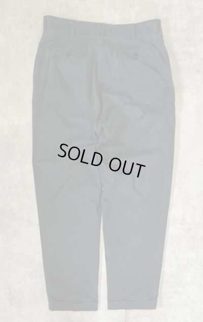 画像3: 90'S RALPH LAUREN ワンプリーツ チノパンツ ブラック W36L31 (VINTAGE)