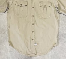 他の写真2: 90'S RALPH LAUREN ノーカラー Vネック 半袖 サファリシャツ ベージュ (VINTAGE)