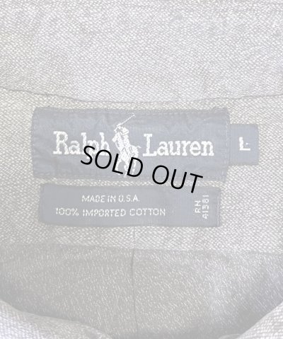 画像2: 80'S RALPH LAUREN "BLACK COVERT" 長袖 BDシャツ ブラック USA製 (VINTAGE)