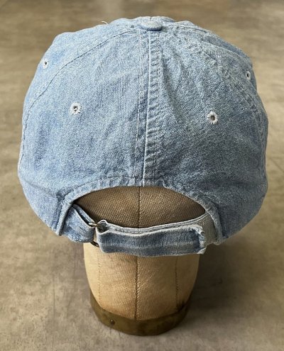 画像4: 90'S RALPH LAUREN POLO SPORT "USA POLO" シャンブレー ベースボールキャップ ブルー USA製 (VINTAGE)