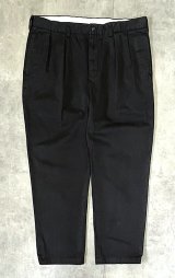 90'S RALPH LAUREN ツープリーツ チノパンツ ブラック W38L30 (VINTAGE)