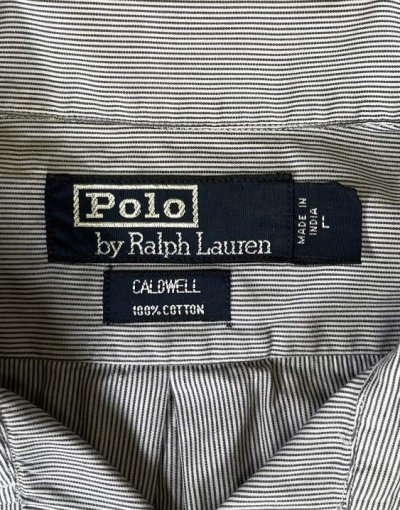 画像2: 90'S RALPH LAUREN "CALDWELL" コードレーン 半袖 オープンカラーシャツ ストライプ柄 (VINTAGE)