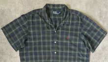 他の写真1: 90'S RALPH LAUREN コットン 半袖 オープンカラーシャツ チェック柄 (VINTAGE)