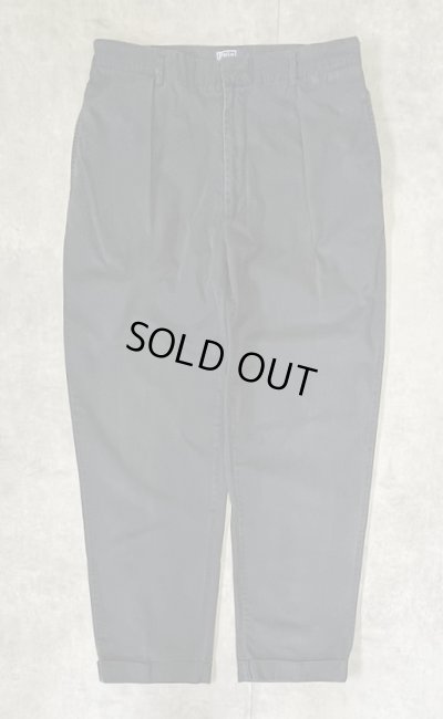 画像1: 90'S RALPH LAUREN ワンプリーツ チノパンツ ブラック W36L31 (VINTAGE)