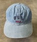 画像2: 90'S RALPH LAUREN POLO SPORT "USA POLO" シャンブレー ベースボールキャップ ブルー USA製 (VINTAGE) (2)