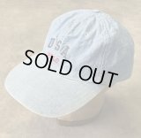 90'S RALPH LAUREN POLO SPORT "USA POLO" シャンブレー ベースボールキャップ ブルー USA製 (VINTAGE)