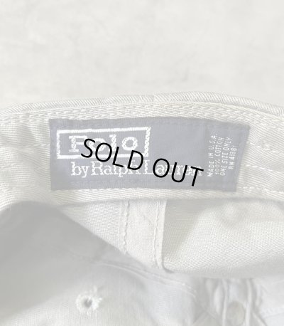 画像6: 90'S RALPH LAUREN ロゴ刺繍 ベースボールキャップ カーキ USA製 (VINTAGE)