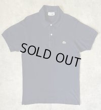 80'S CHEMISE LACOSTE ポロシャツ ネイビー フランス製 (VINTAGE)