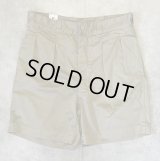 50'S フランス軍 M52 ボタンフライ プリーツ入り チノショーツ ベージュ (MINT CONDITION)