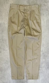 50'S フランス軍 M52 ボタンフライ プリーツ入り チノパンツ ベージュ 23 (VINTAGE)