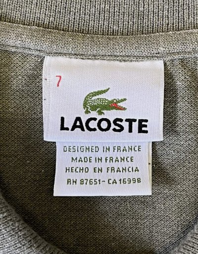 画像2: 90'S CHEMISE LACOSTE ポロシャツ ヘザーオリーブ フランス製 (VINTAGE)