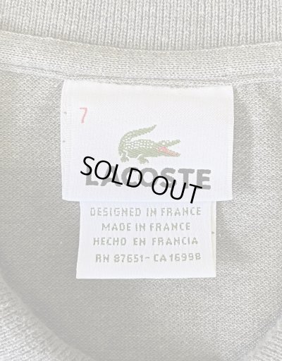 画像2: 90'S CHEMISE LACOSTE ポロシャツ ヘザーオリーブ フランス製 (VINTAGE)