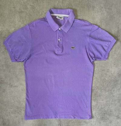 画像1: 80'S CHEMISE LACOSTE ポロシャツ ライラック フランス製 (VINTAGE)