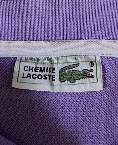 画像2: 80'S CHEMISE LACOSTE ポロシャツ ライラック フランス製 (VINTAGE)