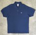 画像1: 80'S CHEMISE LACOSTE ポロシャツ ダークブルー フランス製 (VINTAGE) (1)