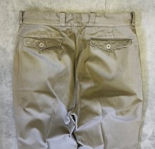 他の写真3: 50'S フランス軍 M52 ボタンフライ プリーツ入り チノパンツ ベージュ 23 (VINTAGE)
