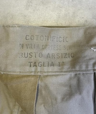 画像2: 50'S イタリア軍 コットン100% ボタンフライ プリーツ入り チノショーツ ベージュ (MINT CONDITION)