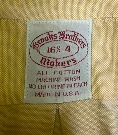 画像2: 70'S BROOKS BROTHERS "MAKERS" 6ボタン オックスフォード BDシャツ オレンジ USA製 (VINTAGE)
