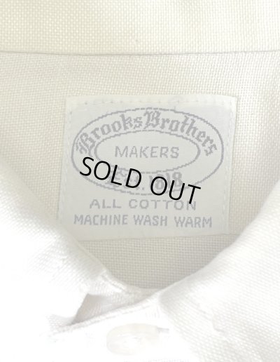 画像2: 60'S BROOKS BROTHERS "MAKERS" 6ボタン オックスフォード BDシャツ 生成り USA製 (VINTAGE)