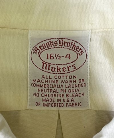 画像2: 90'S BROOKS BROTHERS "MAKERS" ピンオックス BDシャツ 生成り USA製 (VINTAGE)