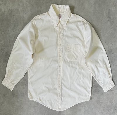 画像1: 90'S BROOKS BROTHERS "MAKERS" ピンオックス BDシャツ 生成り USA製 (VINTAGE)