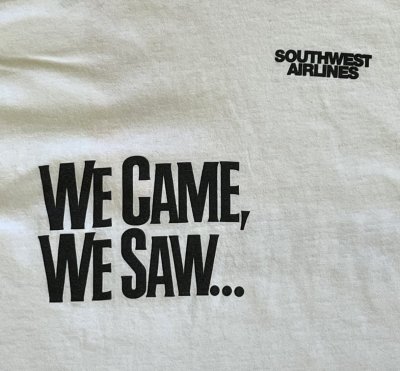画像3: 90'S SOUTHWEST AIRLINES シングルステッチ 両面プリント 半袖 Tシャツ ホワイト USA製 (VINTAGE)