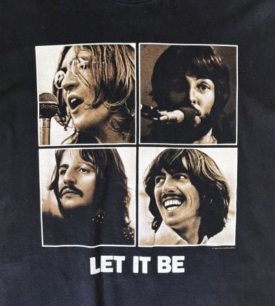 画像3: 90'S THE BEATLES "LET IT BE" 両面プリント 半袖 Tシャツ ブラック (VINTAGE)