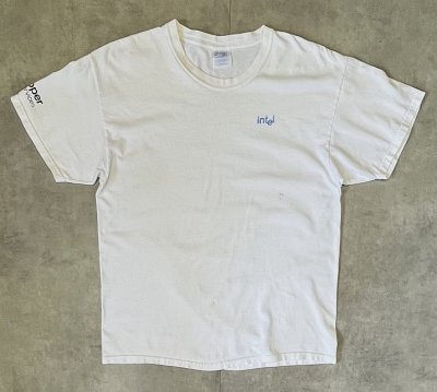画像3: 00'S INTEL "DEVELOPER SERVICES" 両面+袖プリント 半袖 Tシャツ ホワイト (VINTAGE)