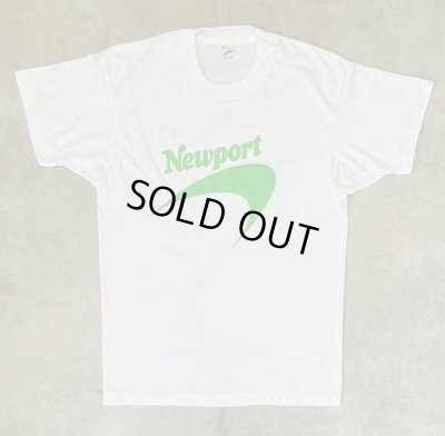 画像1: 80'S NEWPORT シングルステッチ 半袖 Tシャツ ホワイト USA製 (DEADSTOCK)