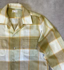 他の写真2: 60'S TOWNCRAFT オープンカラーシャツ チェック柄 (VINTAGE)