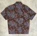 画像3: RALPH LAUREN "POLO JEANS" コットン 半袖 オープンカラーシャツ ブラウン/総柄 (VINTAGE) (3)