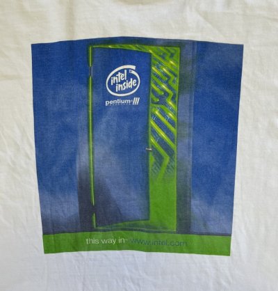 画像2: 00'S INTEL INSIDE "PENTIUMIII" 両面プリント 半袖 Tシャツ ホワイト (VINTAGE)