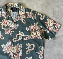 他の写真2: 90'S RALPH LAUREN "POLO SPORT" コットン 半袖 オープンカラーシャツ オリーブ/花柄 (VINTAGE)