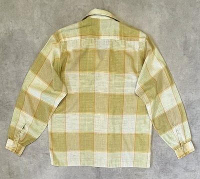 画像3: 60'S TOWNCRAFT オープンカラーシャツ チェック柄 (VINTAGE)