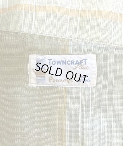画像2: 60'S TOWNCRAFT オープンカラーシャツ チェック柄 (VINTAGE)