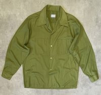 60'S TOWNCRAFT "PENN-PREST" オープンカラーシャツ オリーブ (VINTAGE)